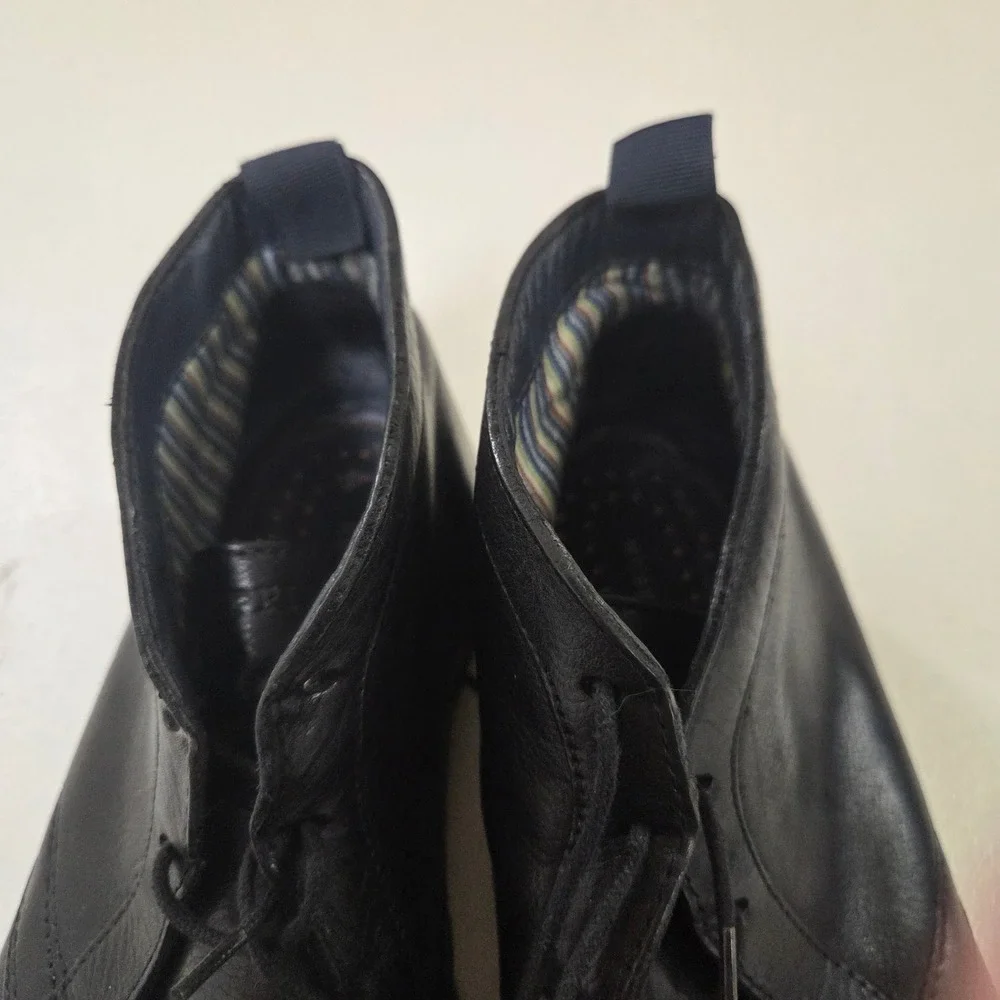 Hush Puppies Mens Black Leather Chukka Boots HM01046-001 Size 7.5 Medium